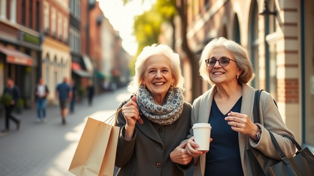 Een vrolijk 50-plus stel geniet van een dagje uit met de voordeelpas